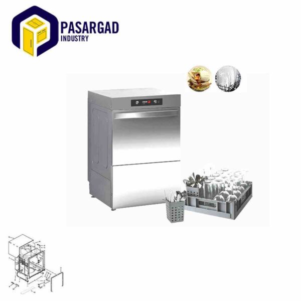 ماشین ظرفشویی صنعتی 540 بشقاب زیر کانتری پاسارگاد